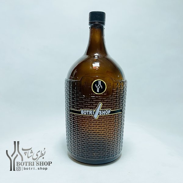 بطری های شیشه ای بطری 4لیتری حصیری قهوه ای چ.پ